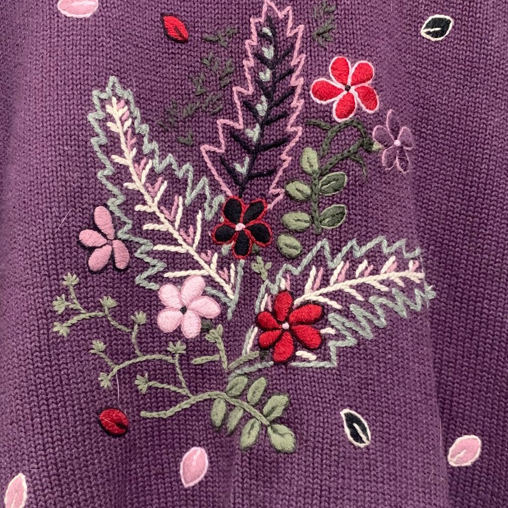 VINTAGE NORTHERN REFLECTIONS EMBROIDERED SWEATER CARDIGANS SIZE L - Picture 7 of 11